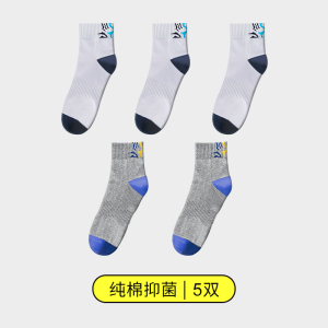 花花公子袜子男纯棉春夏薄款棉袜运动休闲吸汗全棉中筒透气长袜潮