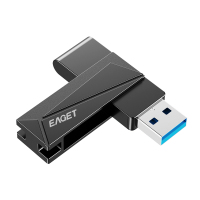 忆捷(Eaget)F68 USB3.2 U盘 高速全金属360度旋转优盘256GB