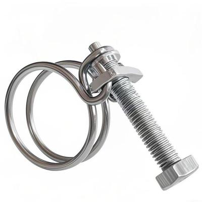 伟鹏双兴 不锈钢双钢丝喉箍卡箍管卡 210-220mm 个