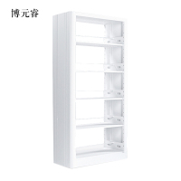 博元睿图书馆书架阅览室货架资料档案架钢制书架双面五层主架