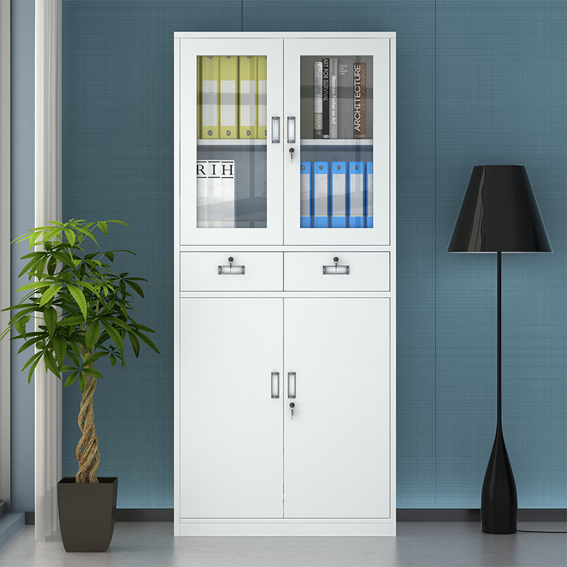 全简家具文件柜办公柜钢制铁皮柜资料柜档案柜储物柜中二斗文件柜