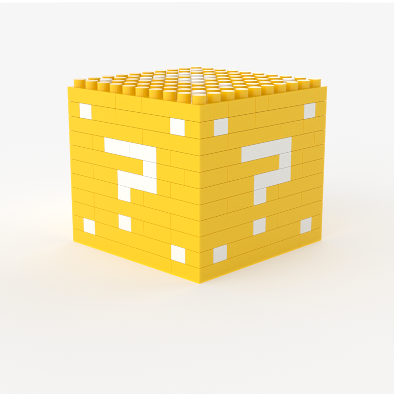 积木水晶球吊饰挂件方块水晶球玩具him [用户投稿]幸运方块(配水晶球