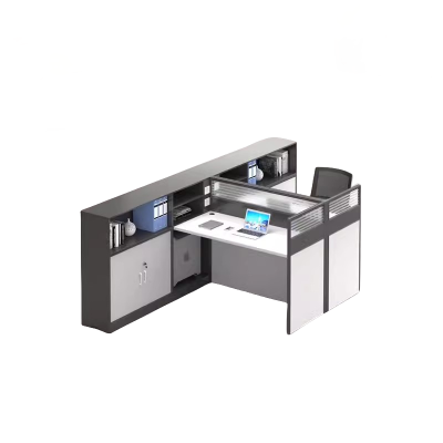 迅迈 T字型两人位 职员办公桌 现代工位 员工桌屏风 卡位卡座