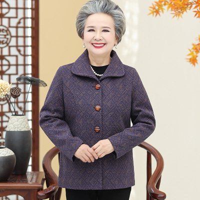 语娄老年人春装女外套60岁70奶奶装春秋上衣朴实90妈妈衣服外婆大码802021大码女装
