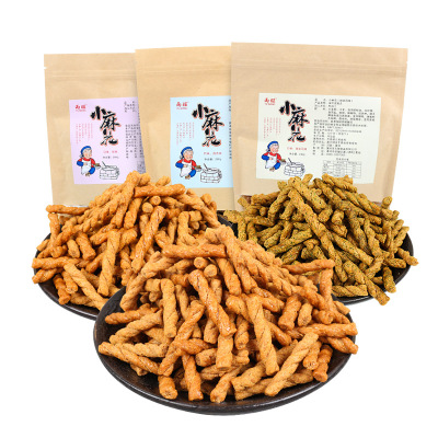 雨旺食品网红小麻花烧烤味280gX2袋休闲零食辣条海苔麻花小吃零食