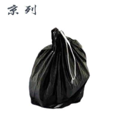 京列 环保黑色加厚穿绳垃圾袋 580mm*960mm 1000个 袋