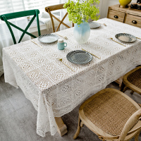 美帮汇美式蕾丝桌布布艺复古文艺怀旧餐桌布茶几罩钩针长方形客厅镂空