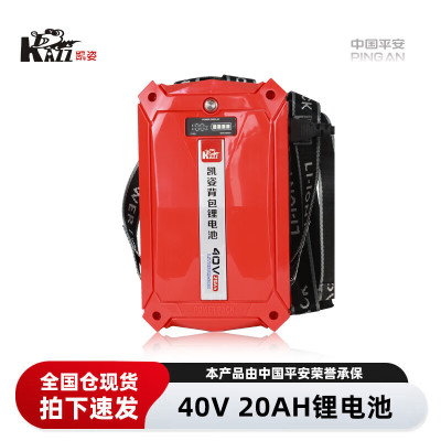 凯姿(KAZZ)DC4020 40V20AH锂电池大容量背包电池割灌机电锯通用 单位:个