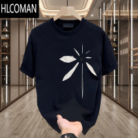 HLCOMAN美式痞帅短袖T恤青年男女款夏季ins潮牌街头宽松圆领上衣