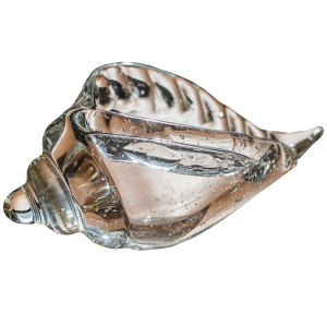 家柏饰(CORATED)手工气泡玻璃海螺摆件 桌面装饰 艺术品玄关客厅欧式现代