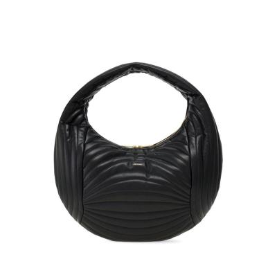 Ferragamo女士牛皮棉质刺绣肩背包 百搭单肩手提大容量实用内袋设计女包