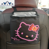 车载垃圾桶创意可爱铝膜车用挂式悬挂多功能车内收纳杂物袋 三维工匠