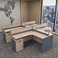 臻远GWD-004职员办公桌屏风桌椅组合卡座电脑桌职员隔断工位 干型4人位