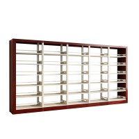 臻远ZY4072640 钢制书架红色资料架 双面6层一列五组 4600*450*2000mm