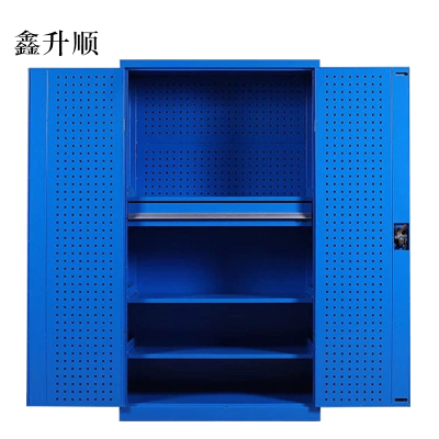 鑫升顺工具柜加厚铁皮储物柜工厂车间用带抽屉汽修多功能收纳柜通门内一抽柜蓝色