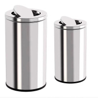历途科技不锈钢翻盖垃圾桶30*30*61cm 个