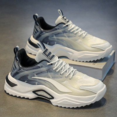 学生休闲跑步运动鞋20264春季新款潮流透气男鞋青少年厚底老爹鞋