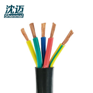 沈迈 铜芯软电缆 ZR-YJVR-0.6/1KV-5*2.5mm² /米