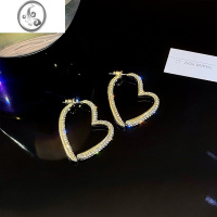 JiMi高级感爱心耳环女2023年新款潮轻奢精致气质耳饰时尚洋气秋冬耳钉