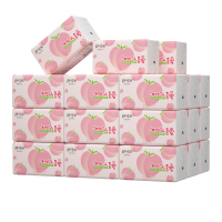 舒可乐 甜蜜系列 细韧绵柔抽取式纸面巾4层100抽*24包大号面巾纸大尺寸柔韧无屑不易破母婴可用 24包箱装