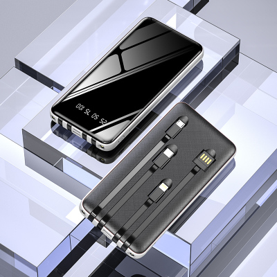 超大容量充电宝1000000毫安自带线12快闪充专用8|自带线象牙白800万