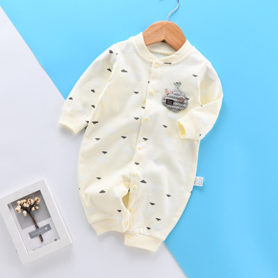 店长推荐品质好货-葆适得婴儿连体衣春夏纯棉新生儿衣服0-3-9个月四季款婴儿衣服0-1岁宝宝爬服哈衣婴幼儿童装