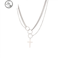 KTDA2019潮流复古合金银色吊坠项链街头男女嘻哈配饰 JiMi