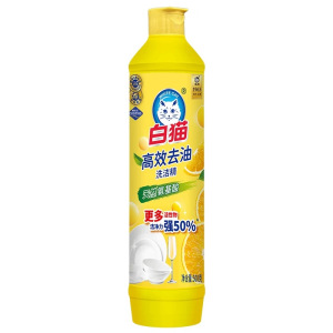 白猫柠檬红茶洗洁精经典配方 高效去油 500g 去重油祛味易清洗 A类食品用