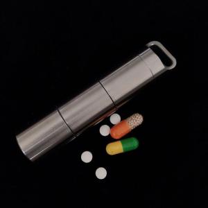 美帮汇多层格304不锈钢便携药盒防水仓迷你药片盒随身小药瓶户外防水罐