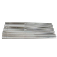 金迪乐304不锈钢食堂金属筷子家用10双装KZG2110T/包