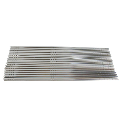 金迪乐304不锈钢食堂金属筷子家用10双装KZG2110T/包