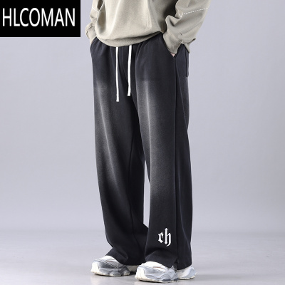 HLCOMAN新款大码男裤宽松运动裤长裤加肥加大男裤休闲裤男装加绒裤子