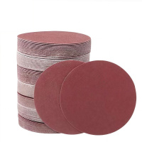 铁洋 背绒砂纸片 植绒砂纸片 5寸125mm 400目红砂 片
