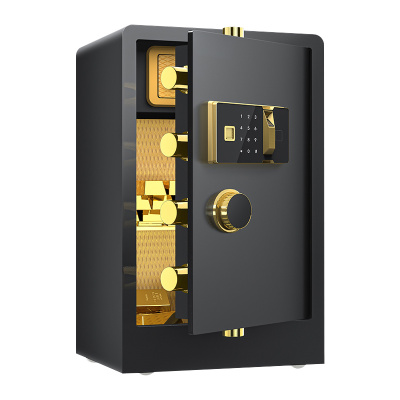 臻远ZY-NW-BXGS-49 全钢实心保险柜办公防盗保险箱 高80cm黑色指纹款
