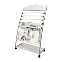 翌嘉YJ4122837 报纸架简易置物办公室报刊架 630*360*1090