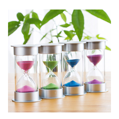 10分钟银盖紫沙-3沙漏计时器10/20/30分钟儿童创意时间漏沙小摆件生日礼物简约现代生活日用家居百货