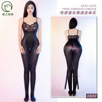 情趣内衣性感蕾丝吊带开档连体裤黑丝袜夫妻重燃爱火调情套装女款