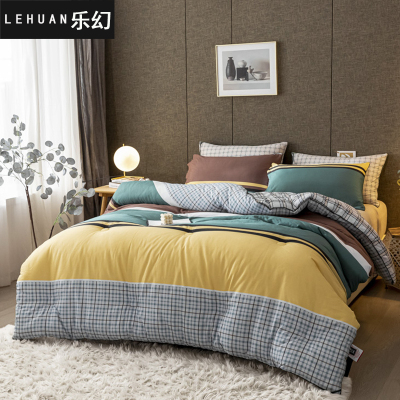 乐幻(LEHUAN)家纺全棉健康被子羽丝绒被芯纯棉斜纹保暖冬被单双人秋冬被加厚棉被绗缝垫被全棉健康被-新德里B1.5*2.0m（4斤）