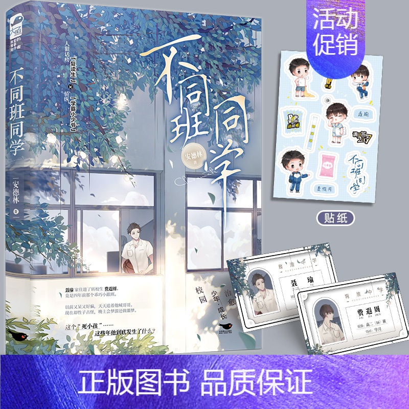 [正版]不同班同学 安德林著 一本完结 青春校园爱情 双男主少年成长言情纯爱小说实体书籍 新视角图书