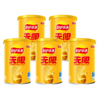 乐事薯片休闲零食办公室宿舍零食解馋小吃小罐装原味40g*5罐