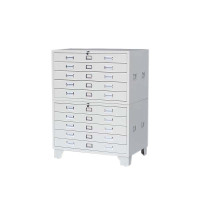 利特莱依底图柜工程资料图纸柜0号3号抽屉柜文件柜地图柜菲林柜图纸收纳柜1号双节1000*700*1200 灰白色