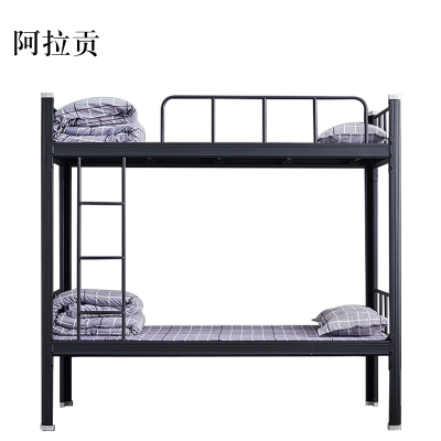 阿拉贡铁架床钢木床宿舍床黑色加厚型2000X1000含床板