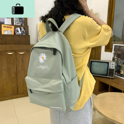 书包少女百搭高中大学生大容量双肩包森系小清新刺绣背包NEW LAKE