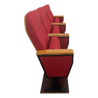 臻远ZY-LTY-08礼堂椅剧院椅会议室椅子红色不带前写字板三人位