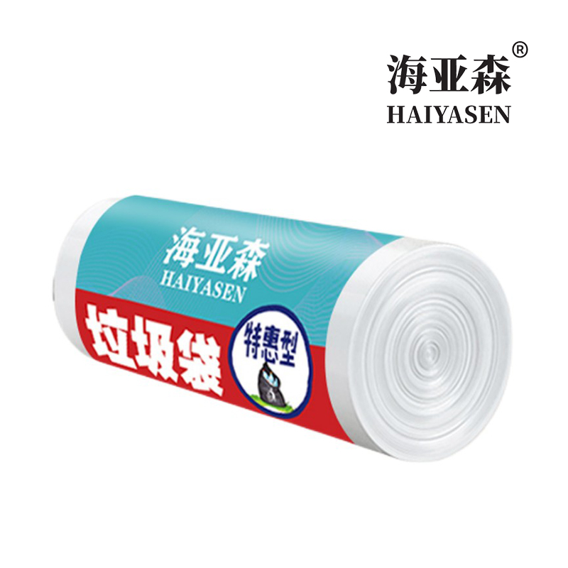 海亚森 特惠型垃圾袋(透明袋) 50cm*60cm (透明色) 单面0.8s 30只/卷 TK-8019