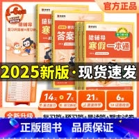 [人教版]语数英-3科合一 小学四年级 [正版]2025新版猿辅导寒假一本通语文数学英语一二三年级四五六年级上册通用版北