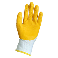 路吉通 黄挂胶手套 均码 双
