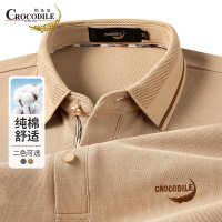 鳄鱼恤CROCODILE POLO衫男士长袖翻领T恤商务简约爸爸装