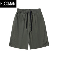HLCOMAN210g日系复古夏季男士水洗做旧工装短裤宽松休闲五分裤子