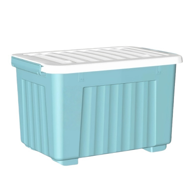 铁洋 条纹带轮收纳箱 56L(50cm*35.5cm*31cm) 个